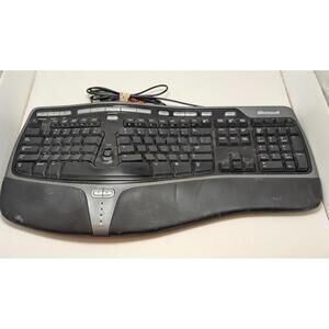 Microsoft‎ Natural Ergonomic Black Keyboard 4000 v1 USB Wired KU-0462